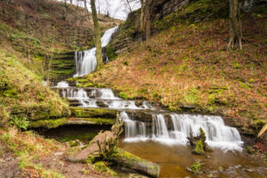 Scaleber Force or Foss waterfall near Settle in the Yorkshire Dales National Park